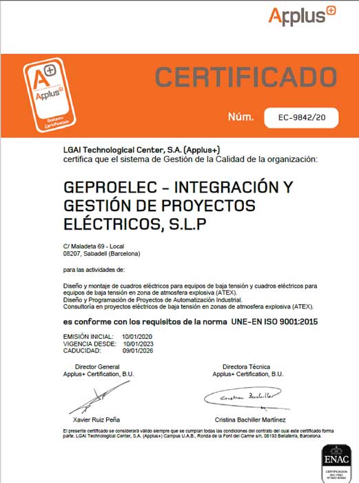 Certificación ISO